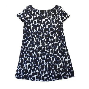 KATE SPADE dress low back open back abstract black white watercolor print sz 2​